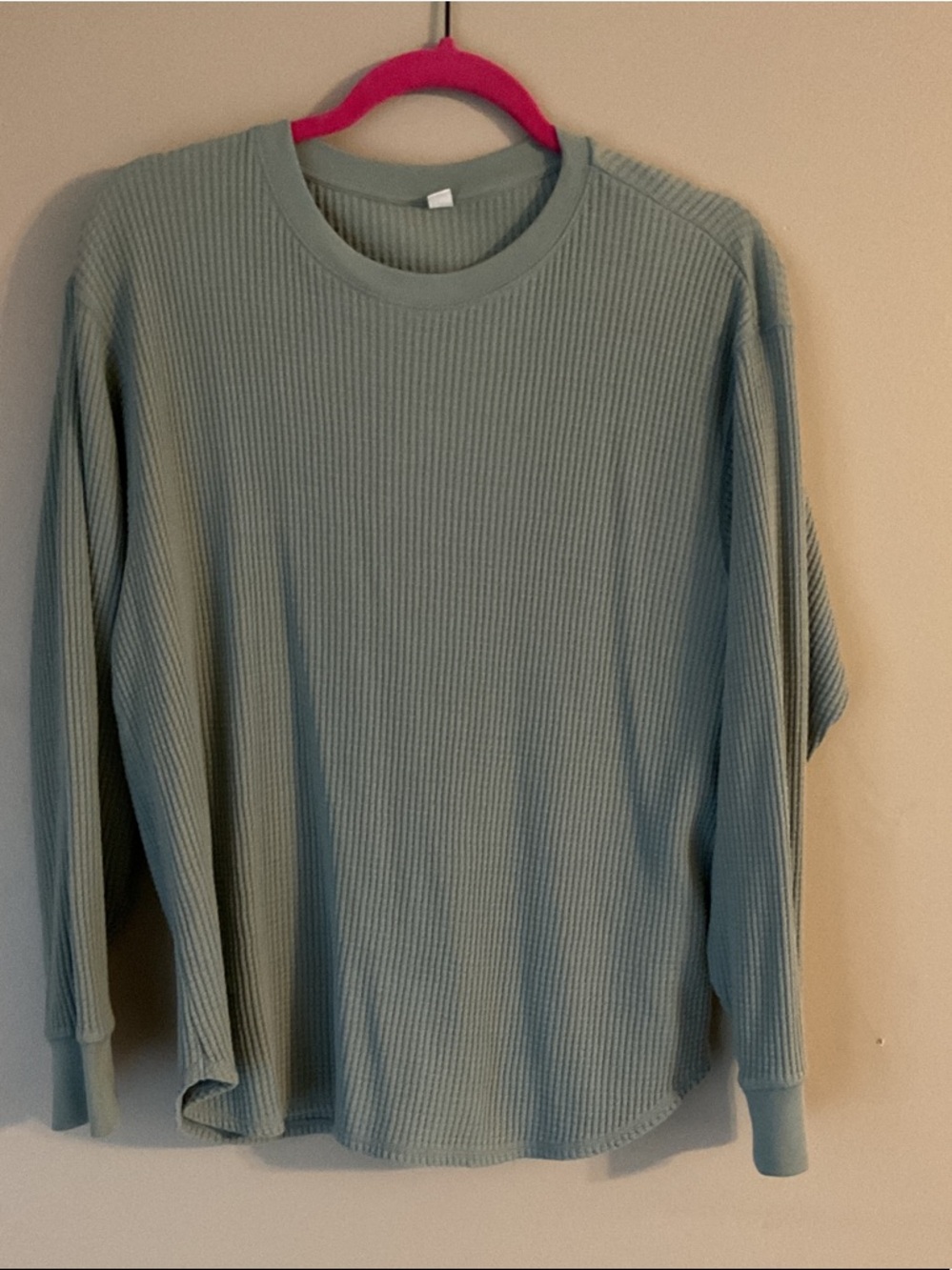 Uniqlo Ribbed Crewneck Top in Sage